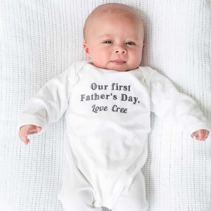First Father's Day Outfit - Embroidered