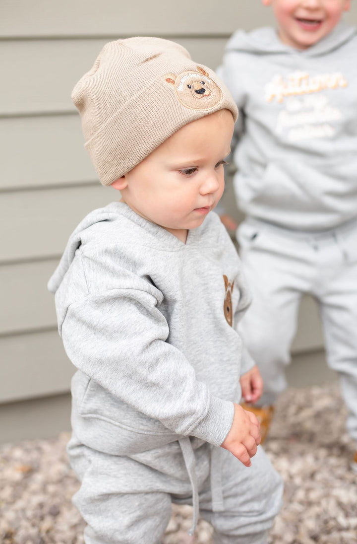 Bear Infant Beanie - embroidered