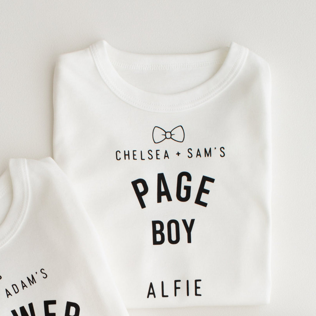Flower Girl/Page Boy Short Sleeve T-shirt - Print