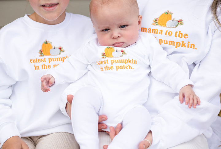 Pumpkin Baby Rompersuit - Embroidered