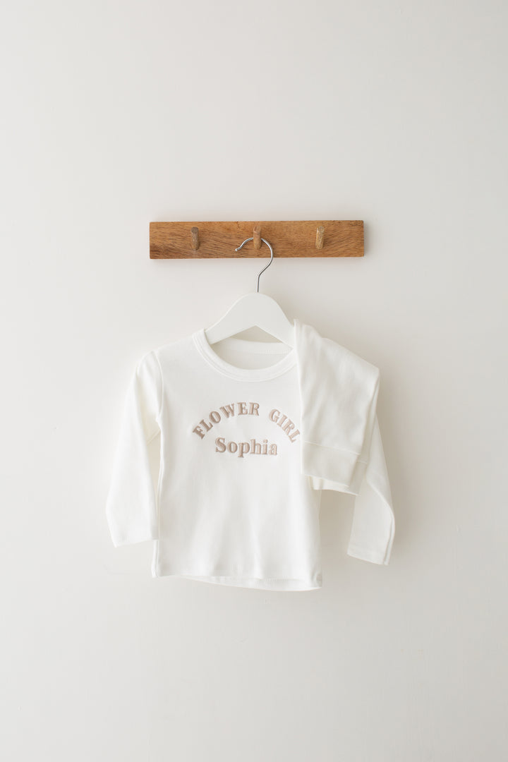 Flower Girl Lounge Set - Embroidered