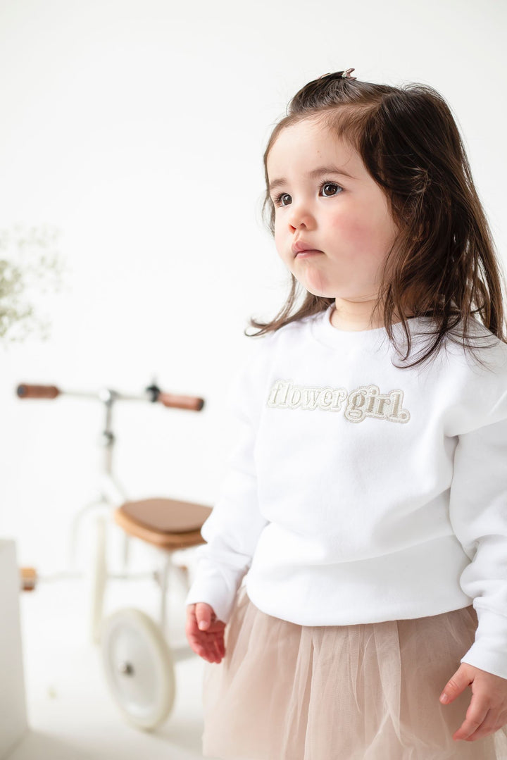 Flower Girl Sweatshirt - Embroidery