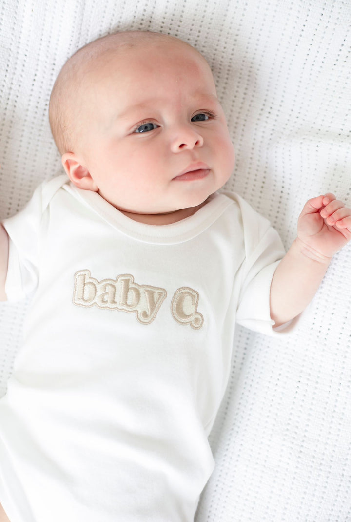 baby bubble Babygrow - Embroidered