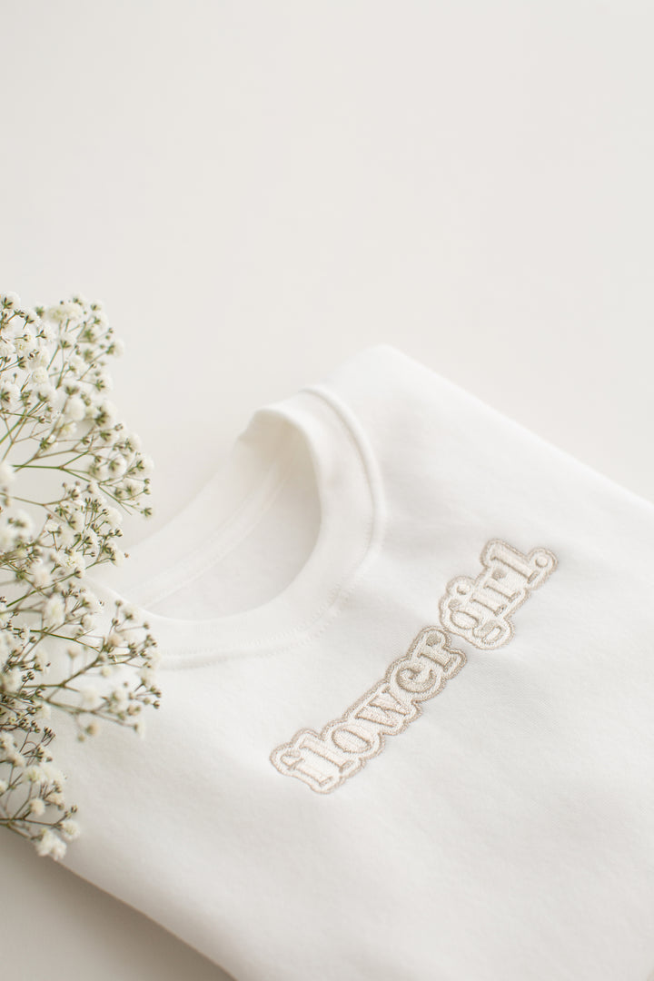 Flower Girl Sweatshirt - Embroidery