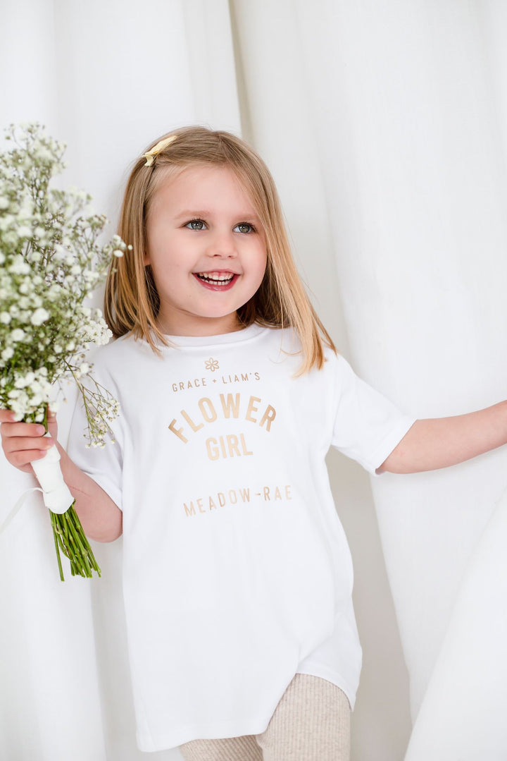 Flower Girl/Page Boy Short Sleeve T-shirt - Print