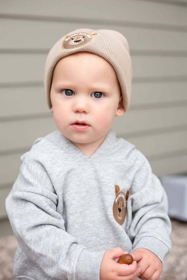 Bear Infant Beanie - embroidered