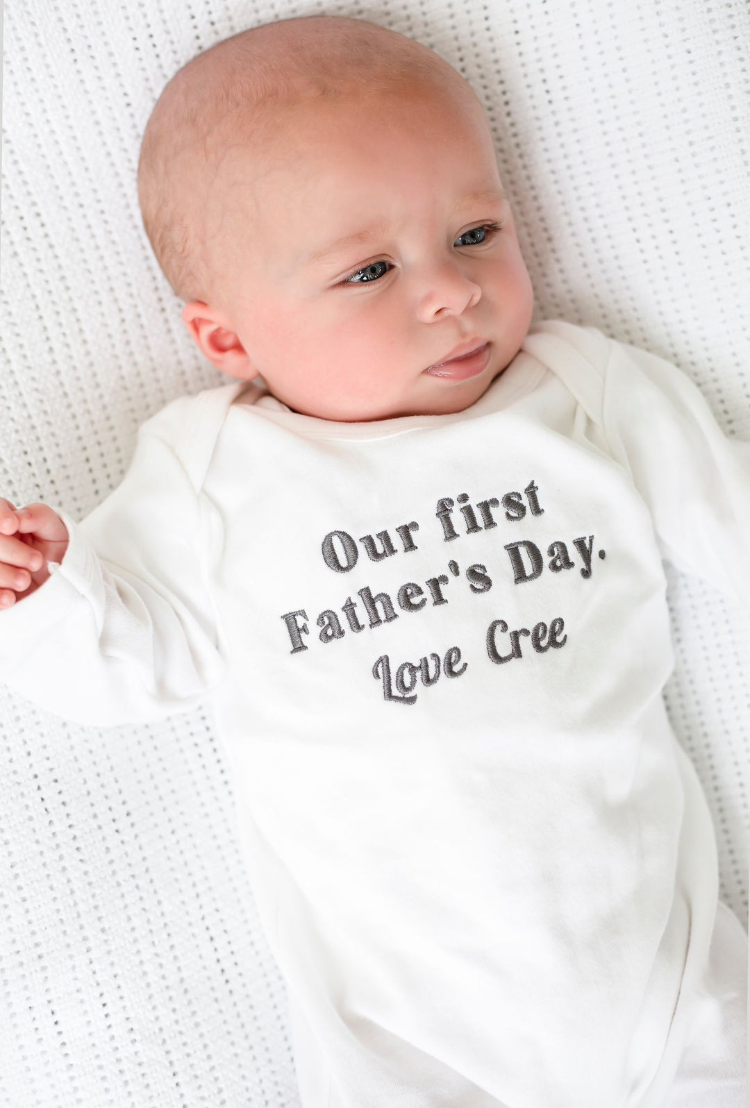 First Father's Day Outfit - Embroidered