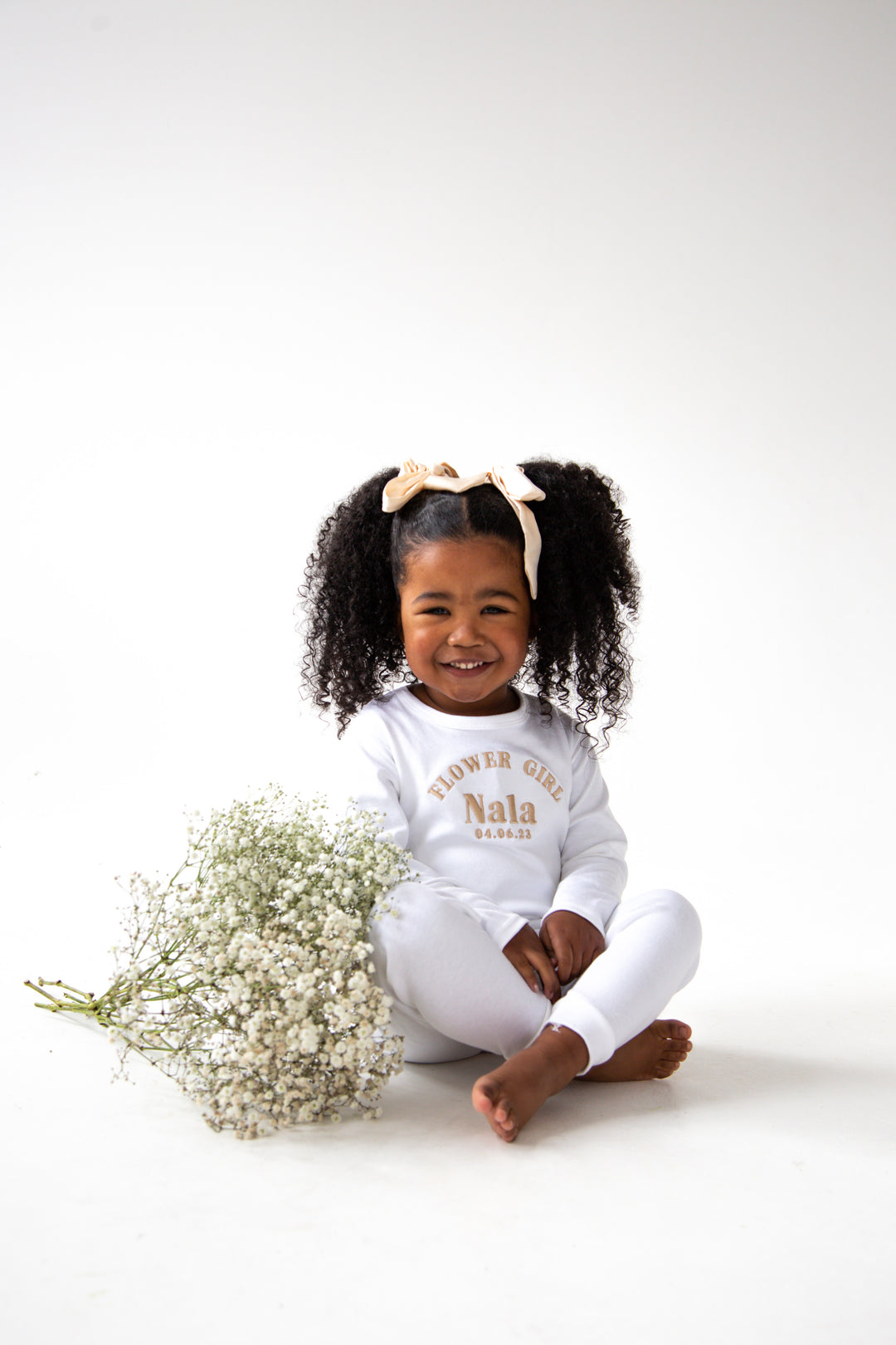 Flower Girl Lounge Set - Embroidered