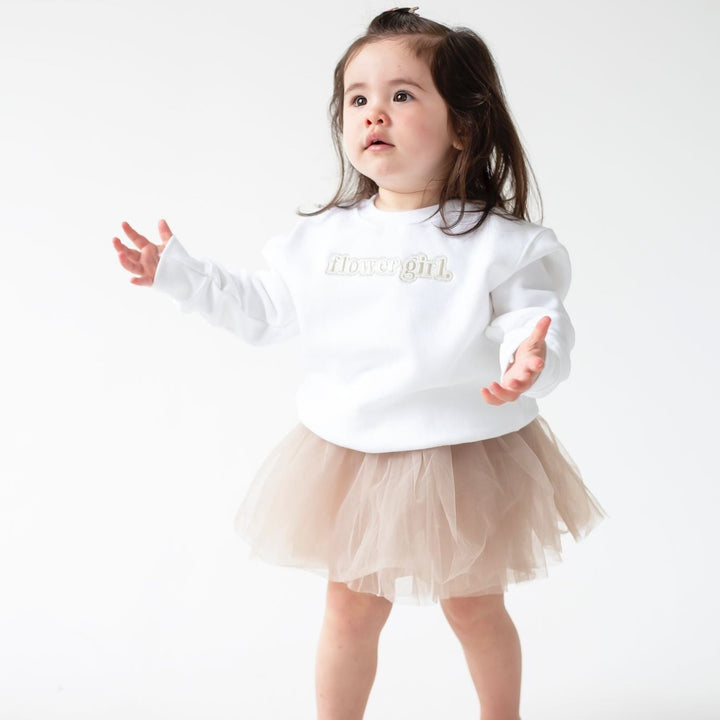 Flower Girl Sweatshirt - Embroidery