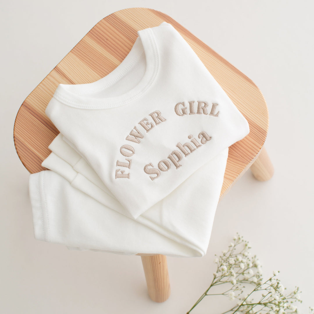 Flower Girl Lounge Set - Embroidered