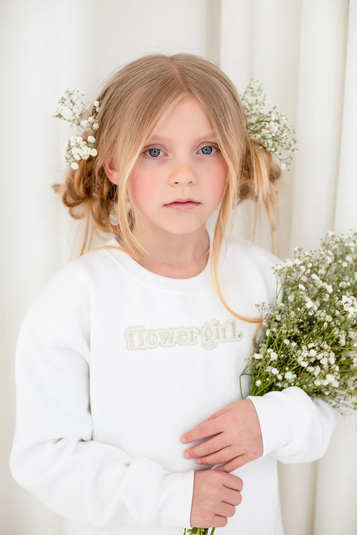 Flower Girl Sweatshirt - Embroidery