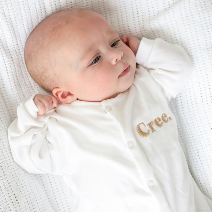Classic Popper Romper + Hat Set - Embroidered