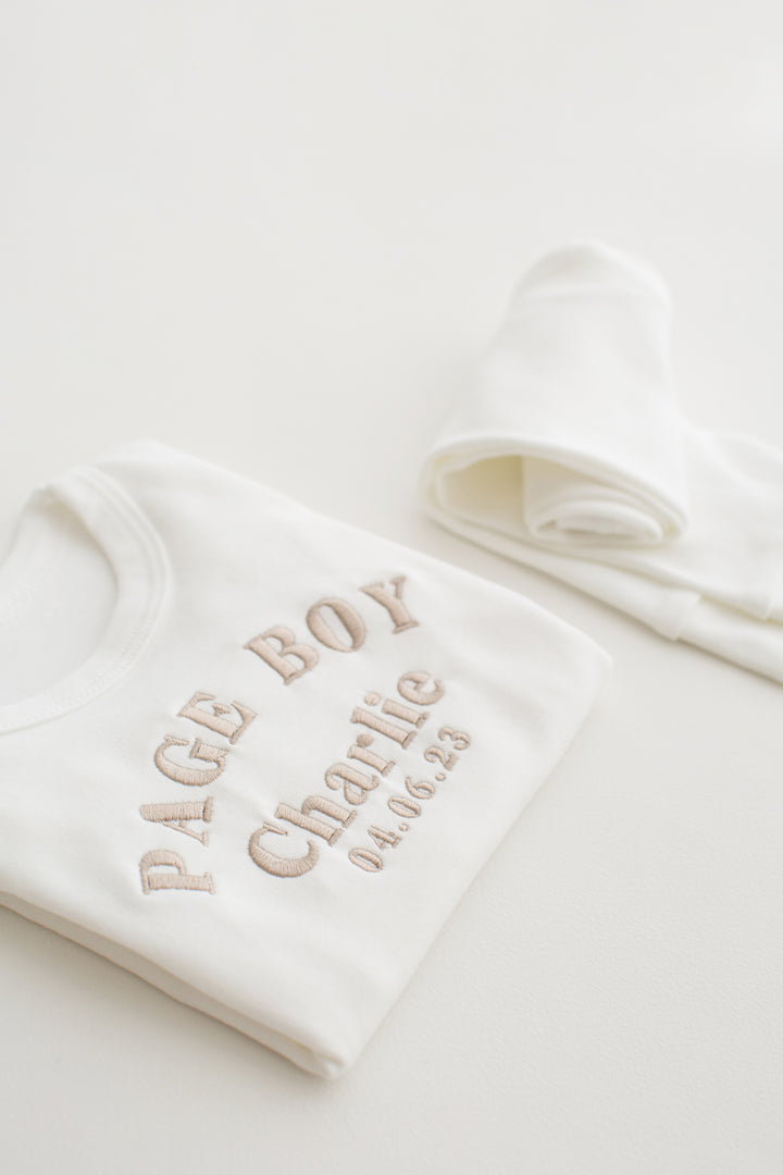 Page Boy Lounge Set - Embroidered