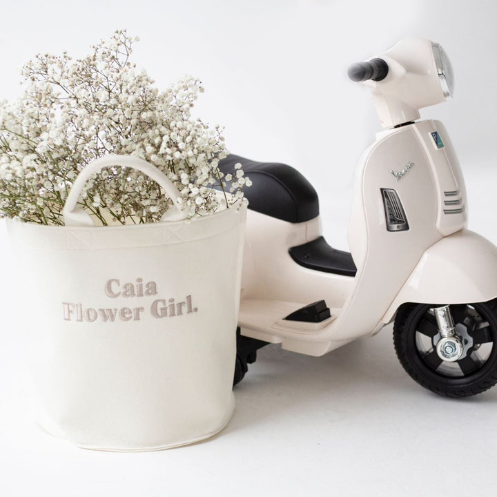 Flower Girl/Page Boy Basket - Embroidered