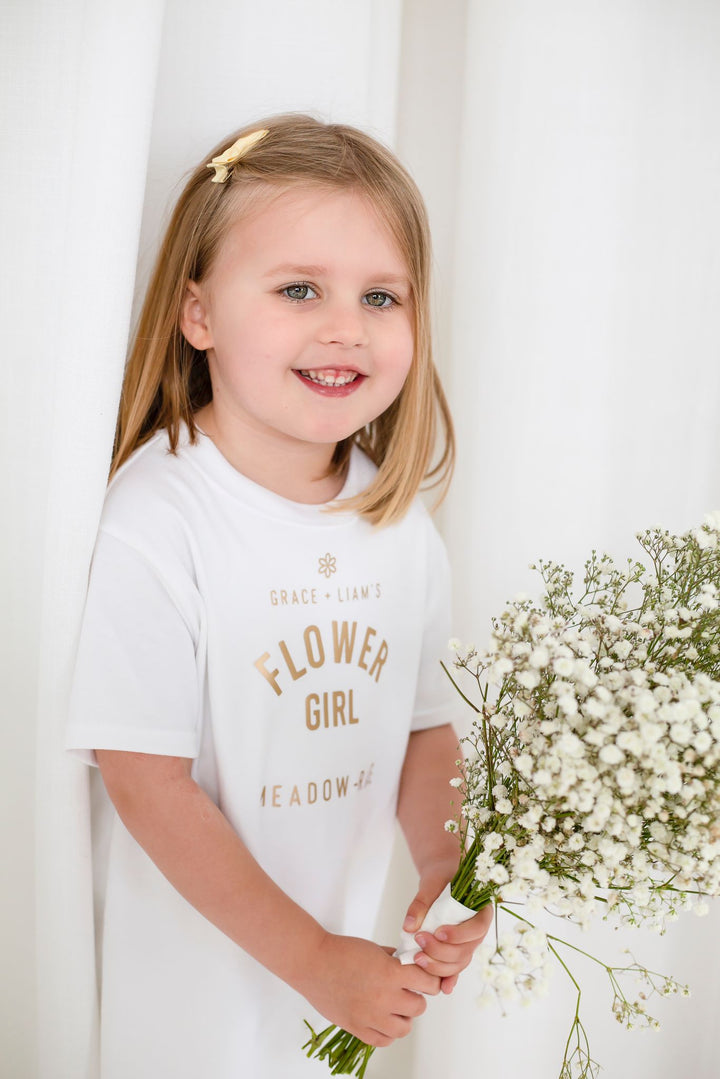 Flower Girl/Page Boy Short Sleeve T-shirt - Print