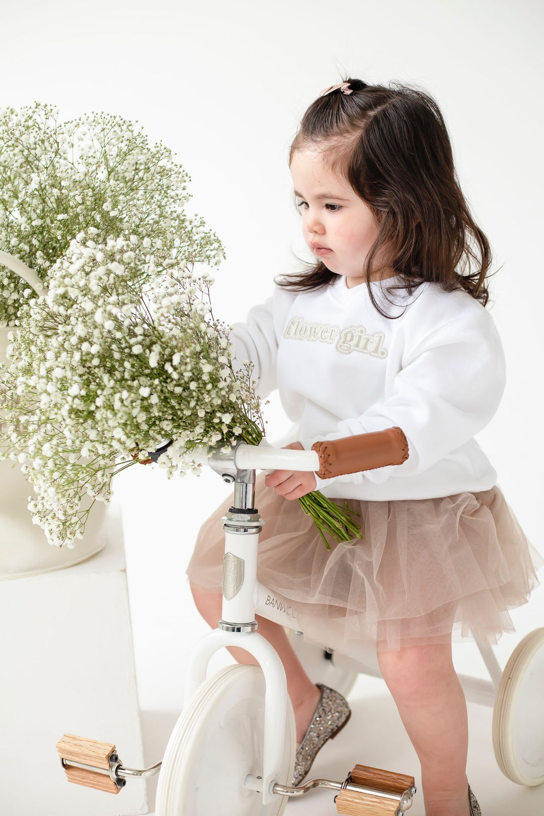 Flower Girl Sweatshirt - Embroidery