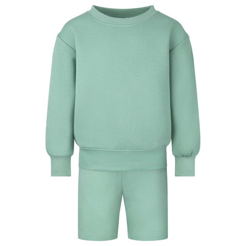 Sweatshirt & Short Set - Embroidered