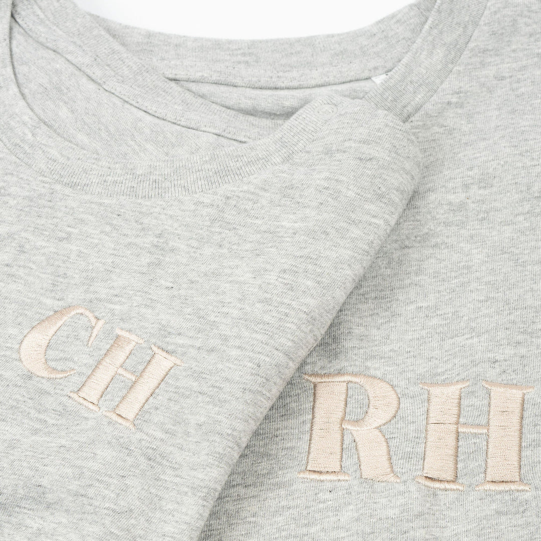 Child initial T-shirt - embroidered