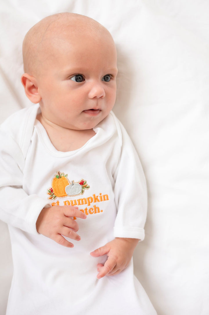 Pumpkin Baby Rompersuit - Embroidered