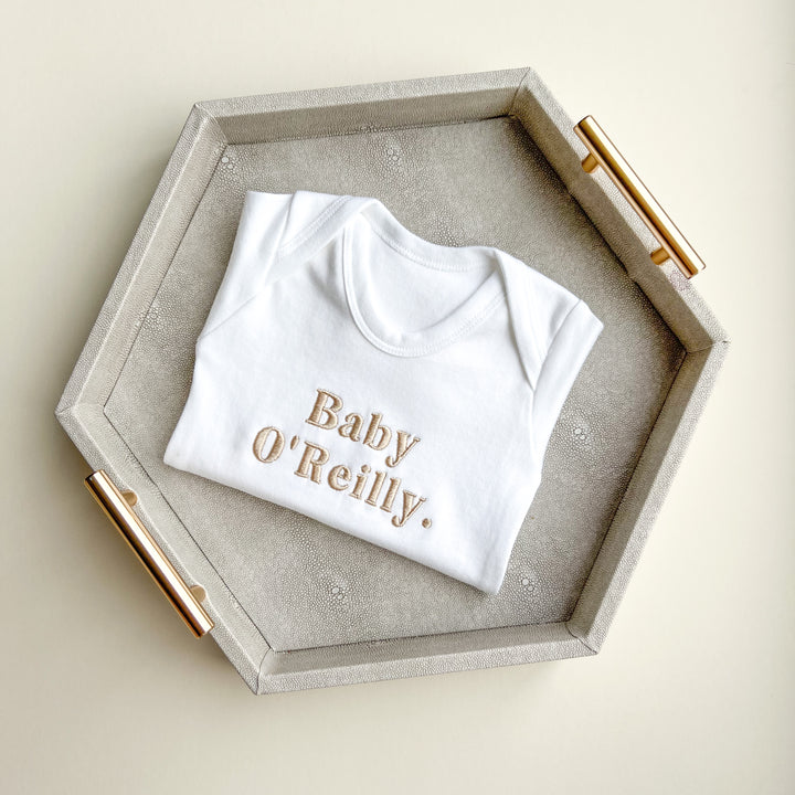 Baby Surname Rompersuit - Embroidered