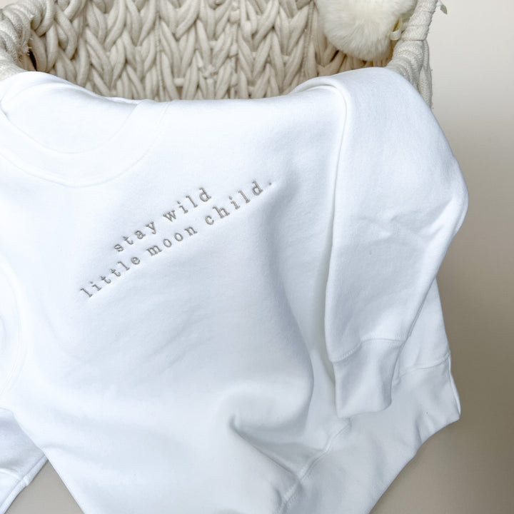 Moon Child Classic Sweatshirt - Embroidered
