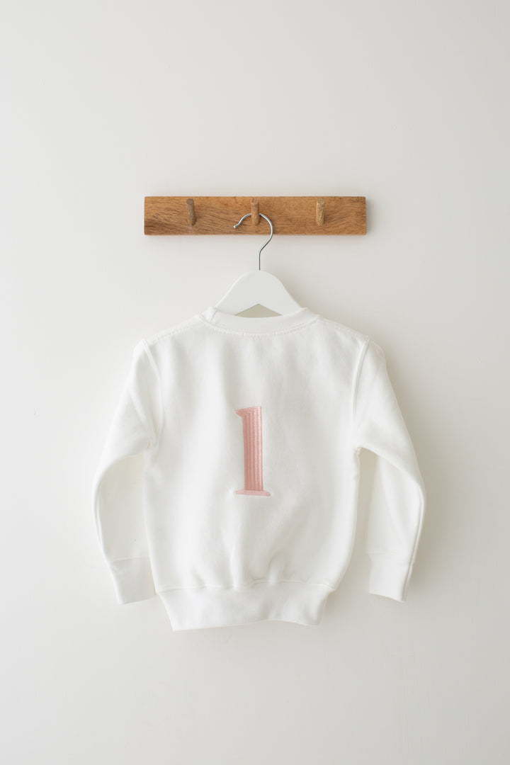 Birthday Sweatshirt - two sided embroidery