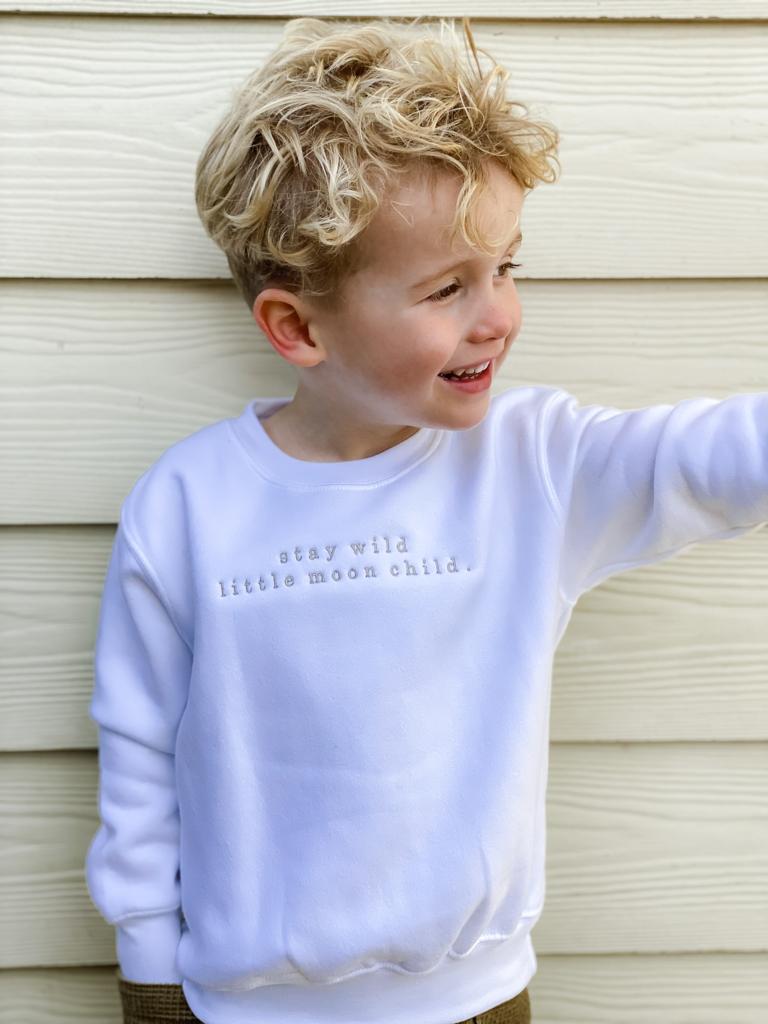 Moon Child Classic Sweatshirt - Embroidered