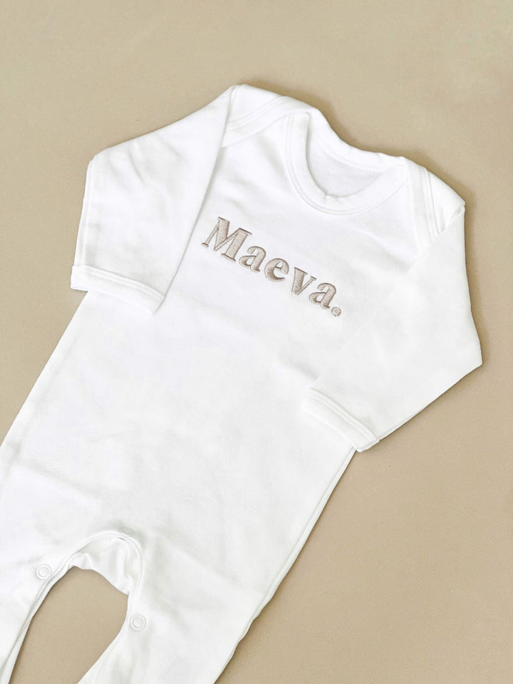 Baby Name Rompersuit - Embroidered