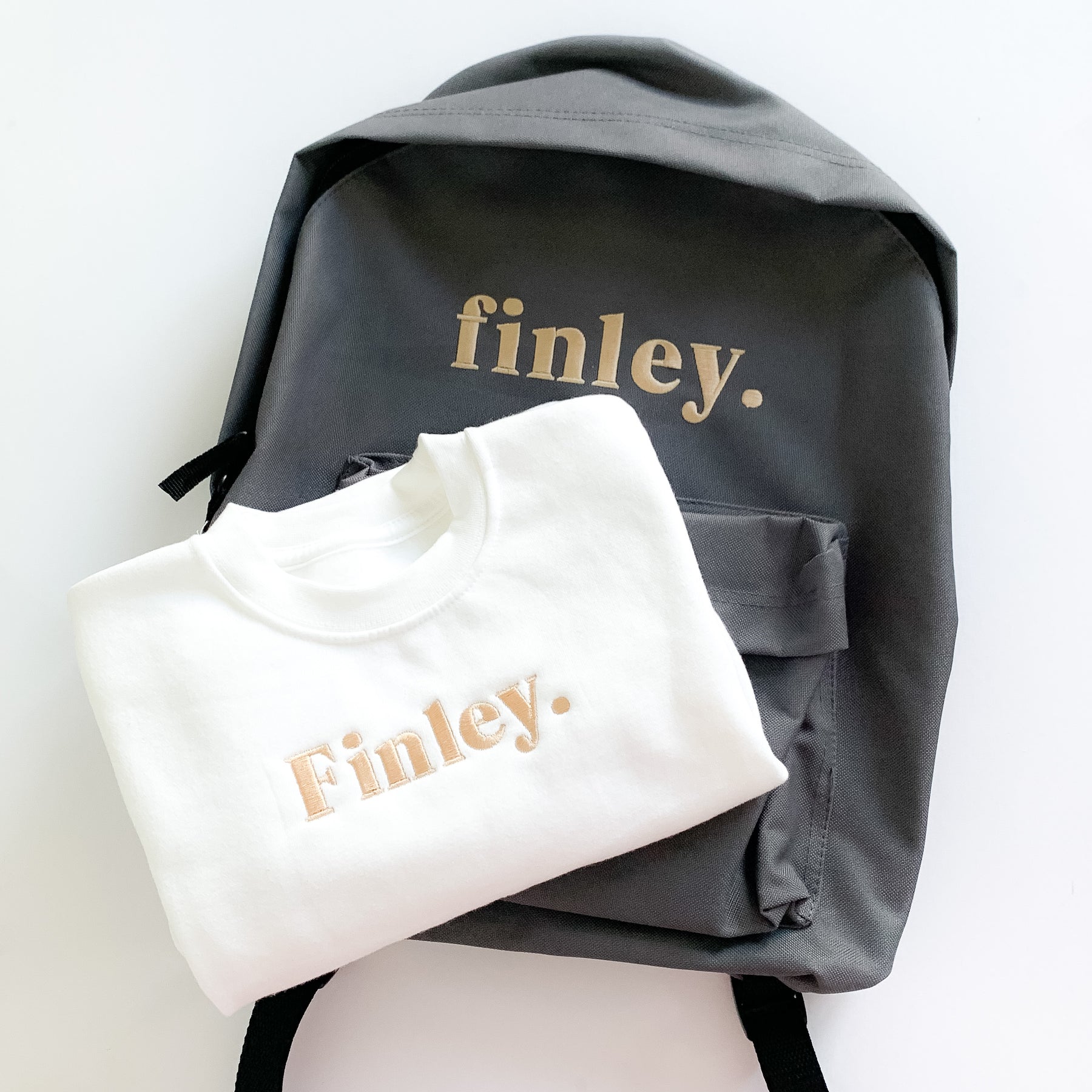 Classic Name backpack embroidered Indi Elle Designs