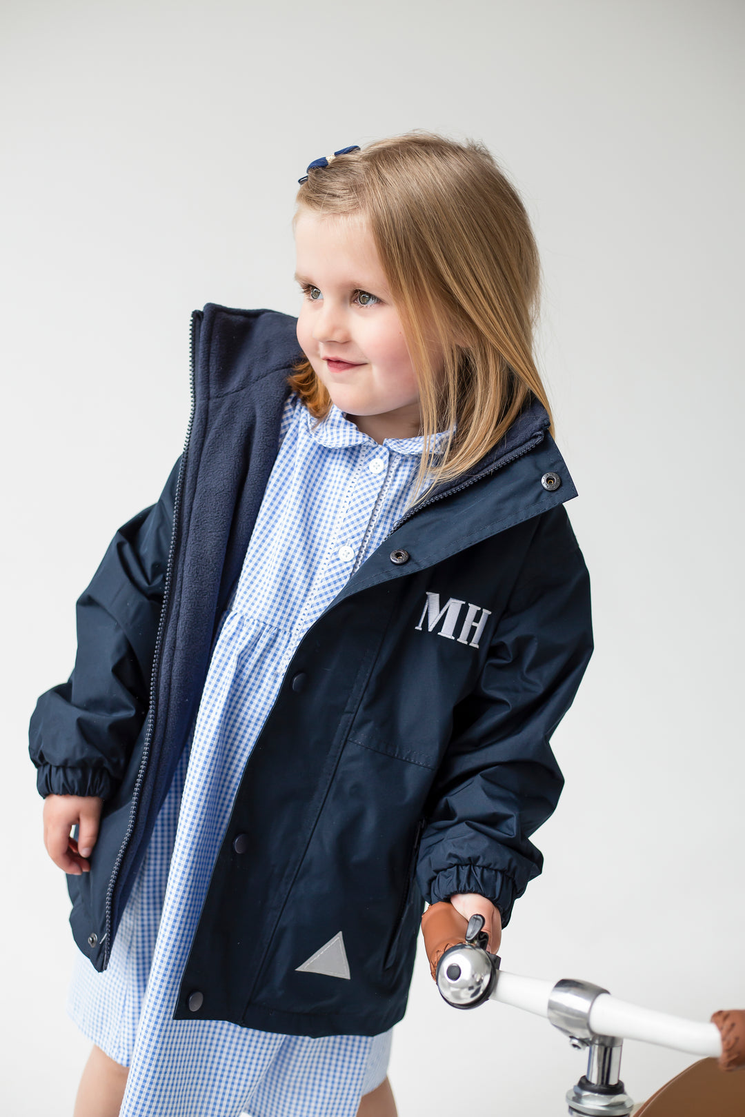 Fleece lined Coat - Embroidered