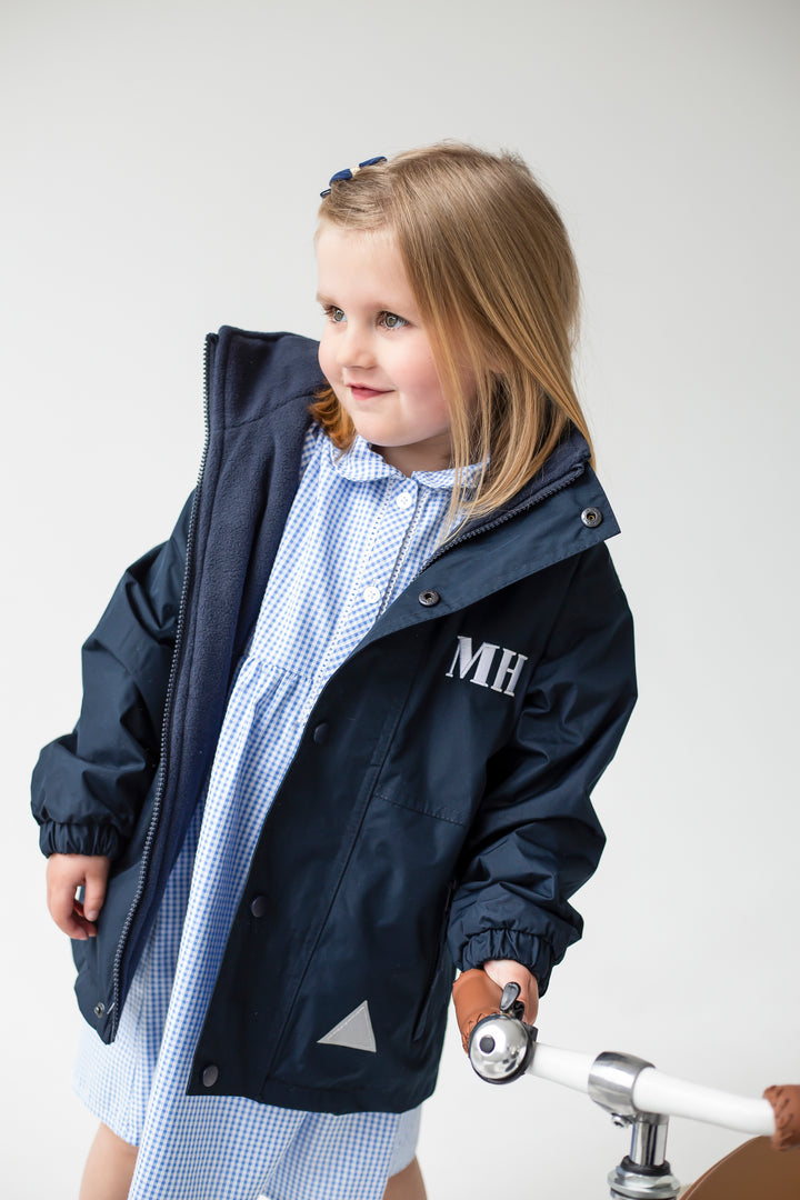 Fleece lined Coat - Embroidered