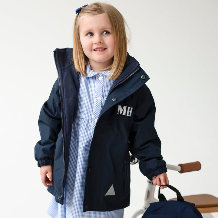 Fleece lined Coat - Embroidered