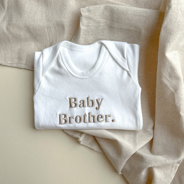 Baby Sibling Rompersuit - Embroidered
