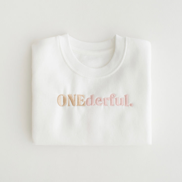 Onederful Birthday Sweatshirt - Embroidery