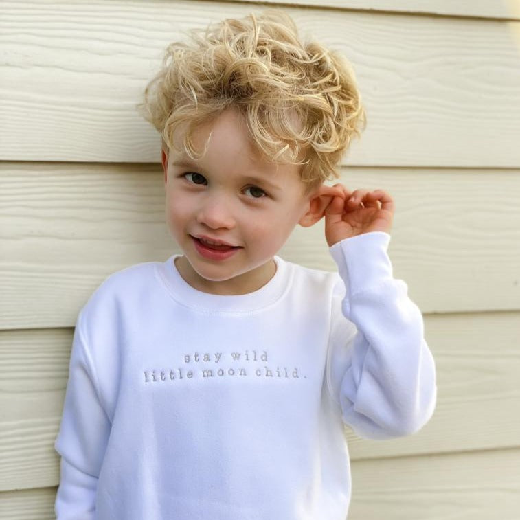 Moon Child Classic Sweatshirt Embroidered Indi Elle Designs