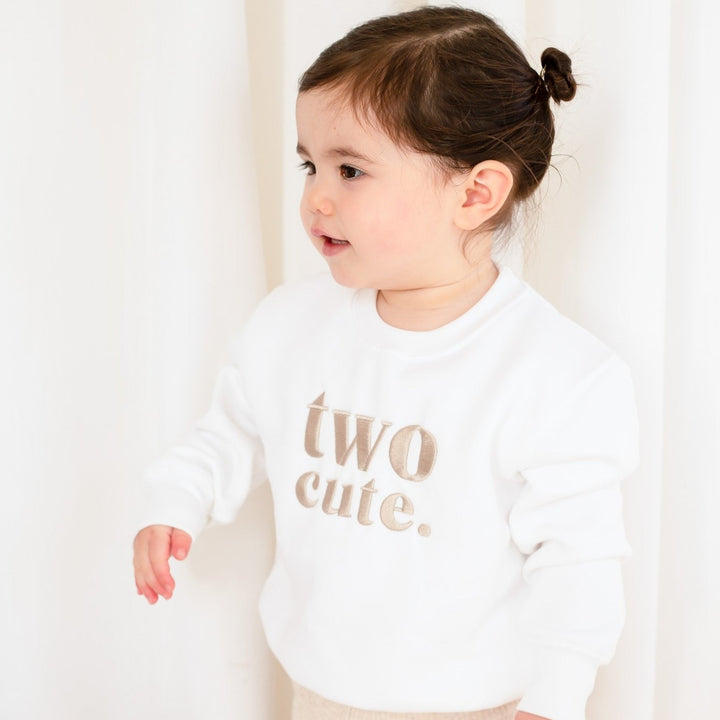 Two Cute Birthday Classic Sweatshirt - Embroidery