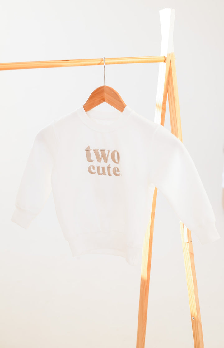 Two Cute Birthday Classic Sweatshirt - Embroidery