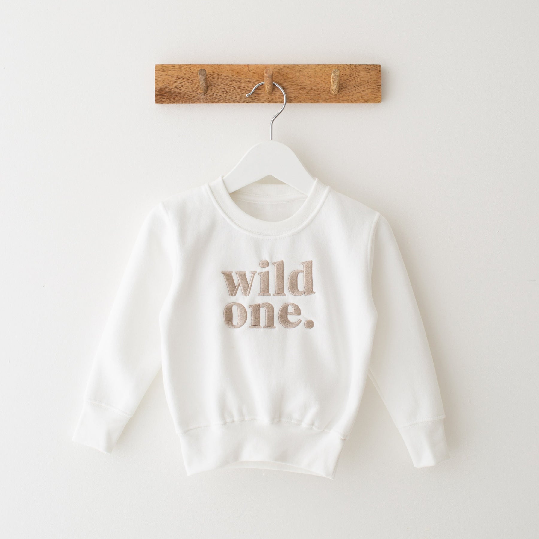 Wild One Birthday Sweatshirt Embroidery