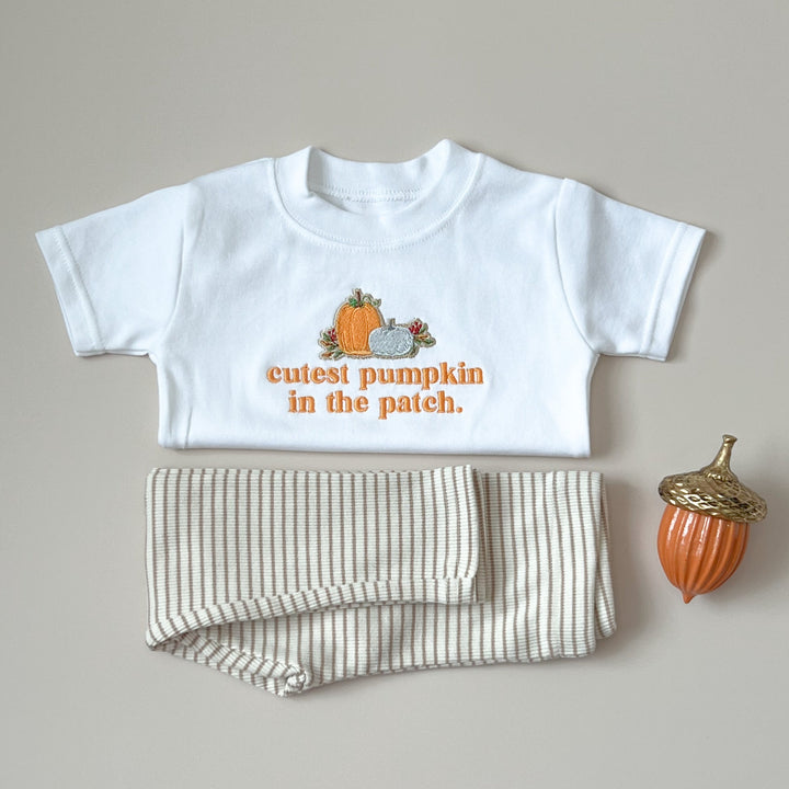 Pumpkin Tshirt Embroidered
