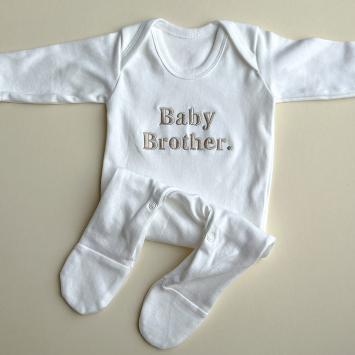 Baby Sibling Rompersuit - Embroidered